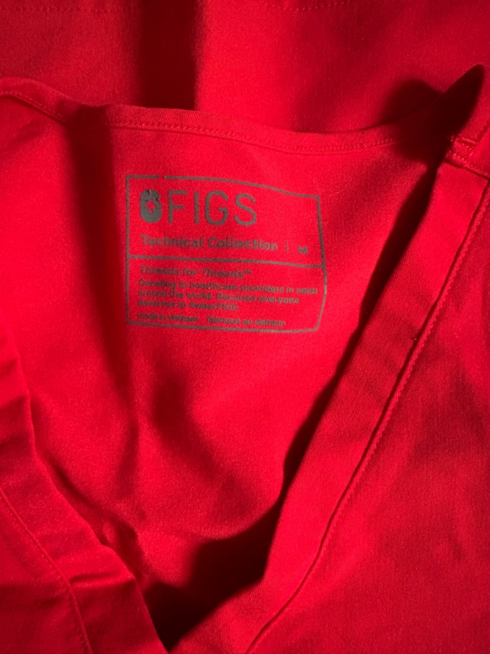 FIGS Technical Collection Scrub Top red
